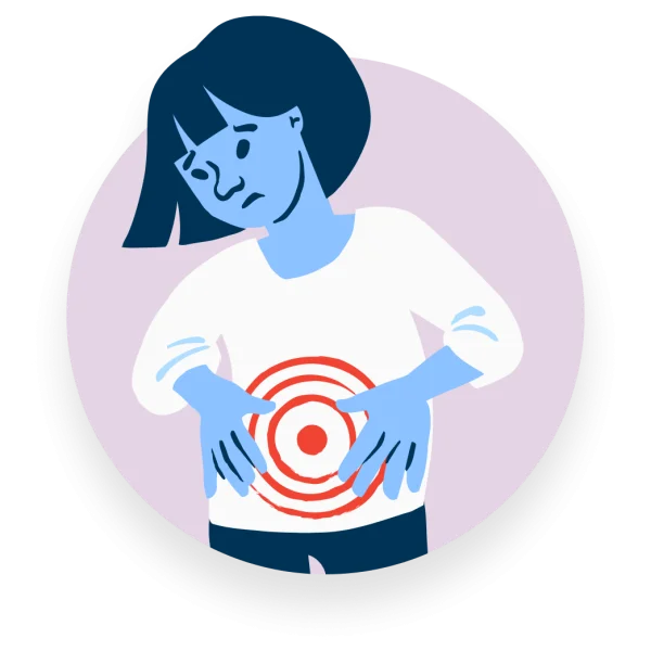 Stomach Pain Illustration PNG Transparent