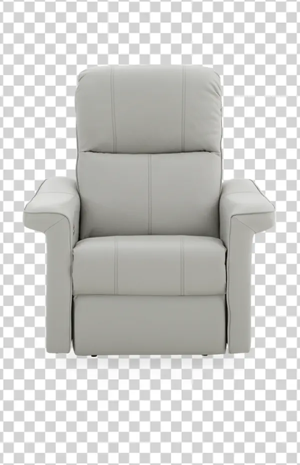 Light Gray Recliner Chair PNG Transparent Background
