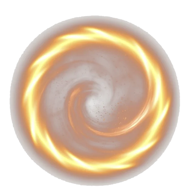 Golden Energy Vortex Transparent PNG