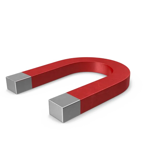 Red Horseshoe Magnet PNG Transparent Background