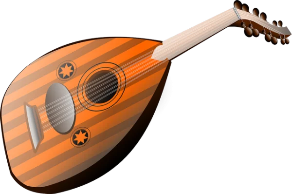 Arabic Oud Musical Instrument PNG Transparent