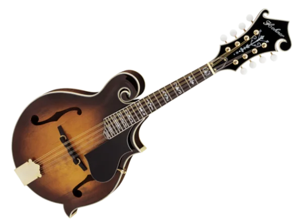 Brown Sunburst Mandolin PNG Transparent Background