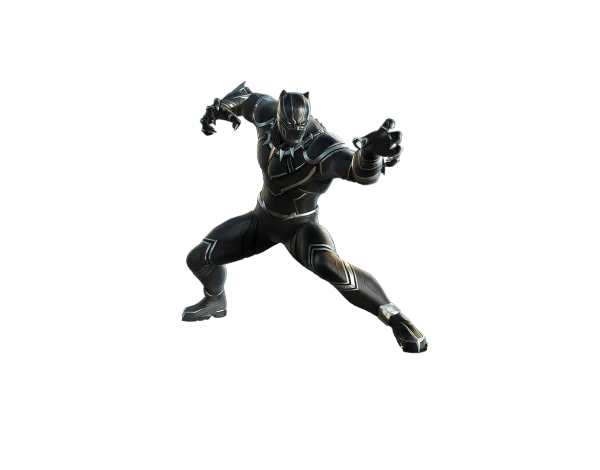 Black Panther Superhero Posing PNG Transparent Background