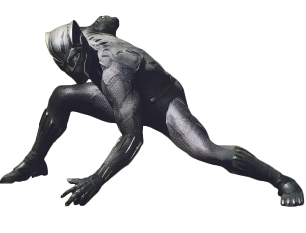 Black Panther Crouching Pose Transparent PNG