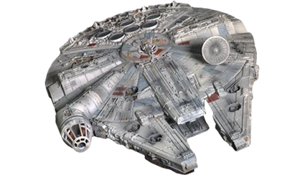 Millennium Falcon Spaceship PNG Transparent Background