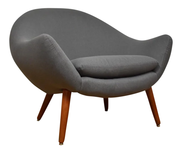 Modern Gray Armchair PNG Transparent Background