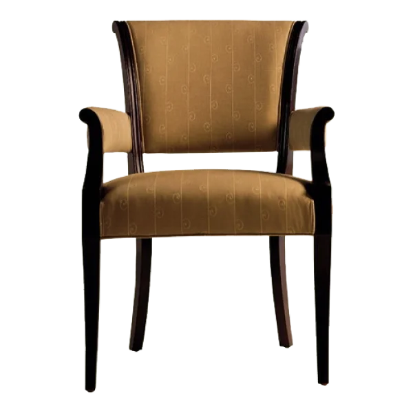 Elegant Golden Armchair PNG Transparent Background