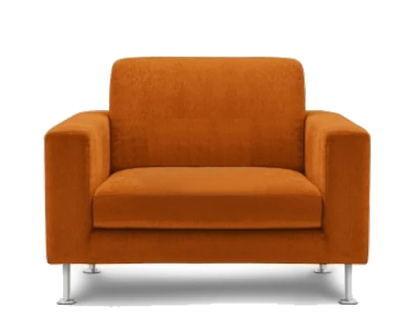 Orange Armchair PNG Transparent Background