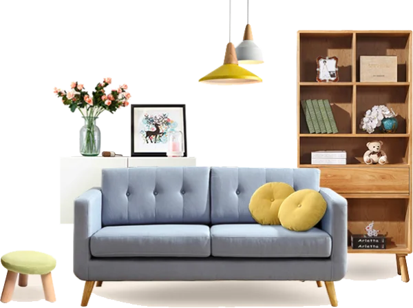 Modern Living Room Furniture Set PNG Transparent
