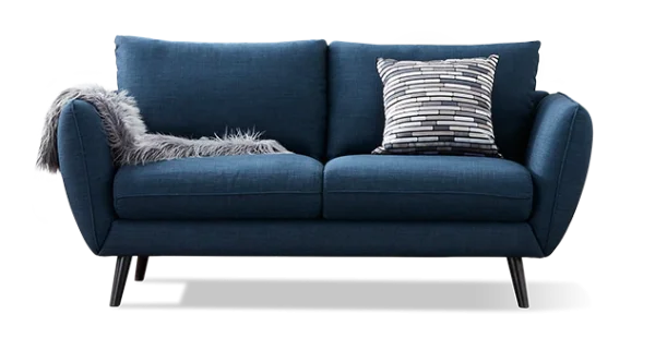 Modern Navy Blue Sofa PNG Transparent Background