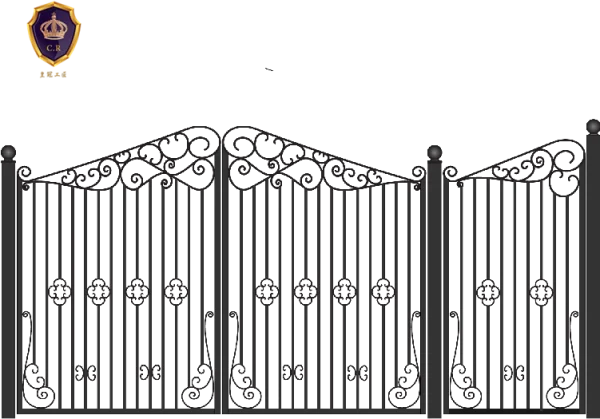 Ornate Wrought Iron Gate PNG Transparent