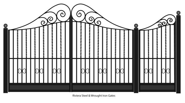 Ornate Wrought Iron Gate PNG Transparent Background
