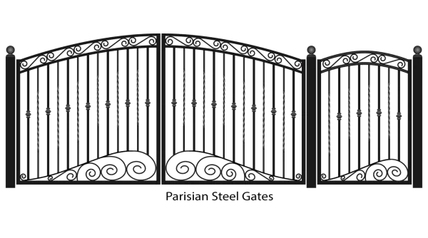 Parisian Steel Gates Transparent Background