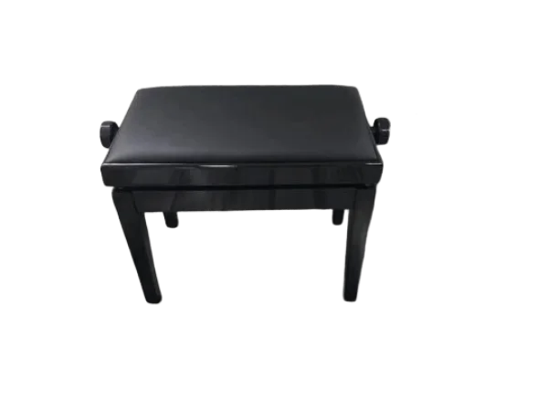 Black Adjustable Piano Bench PNG Transparent Background