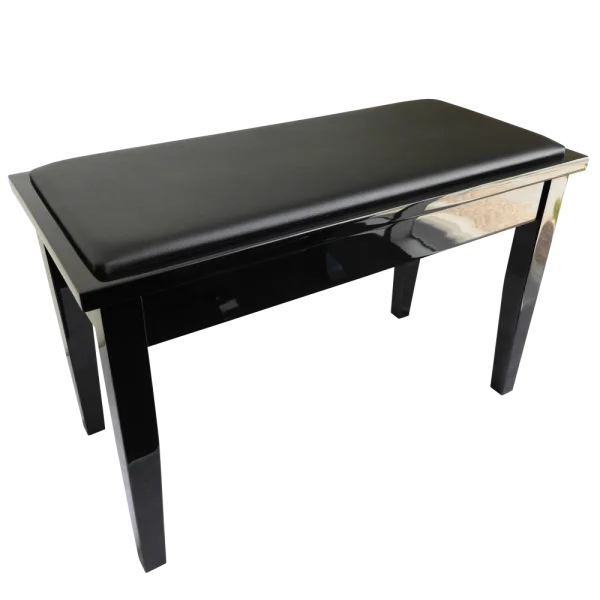 Black Piano Bench PNG Transparent Background