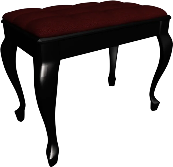Elegant Red Velvet Stool PNG Transparent Background