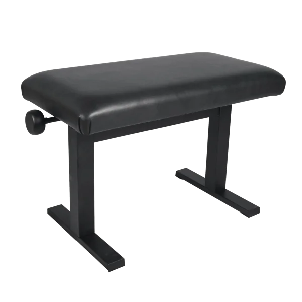 Black Padded Piano Bench PNG Transparent Background