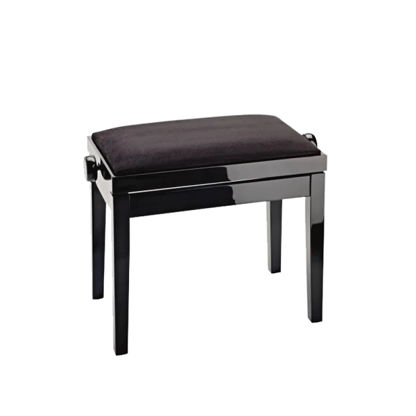 Black Adjustable Piano Bench PNG