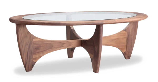 Mid-Century Modern Wood Coffee Table PNG