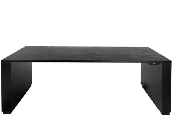 Black Wood Standing Desk PNG Transparent Background