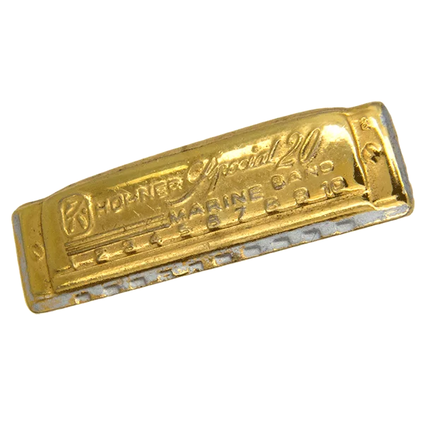 Gold Hohner Special 20 Marine Band Harmonica Transparent PNG