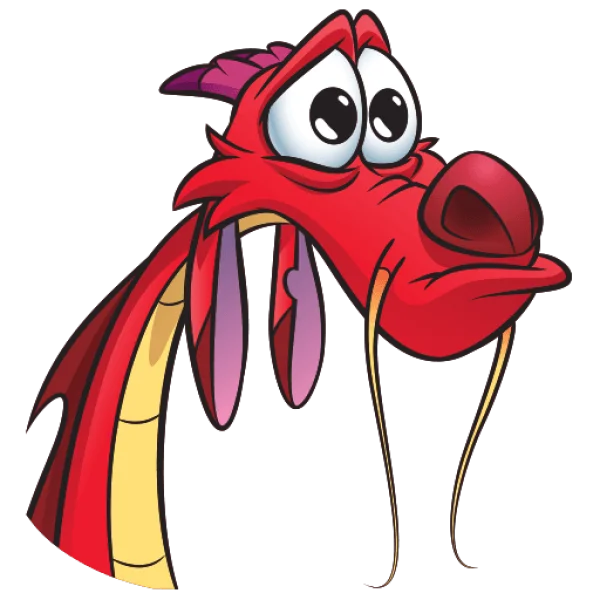 Mushu Sad Expression PNG Transparent Background