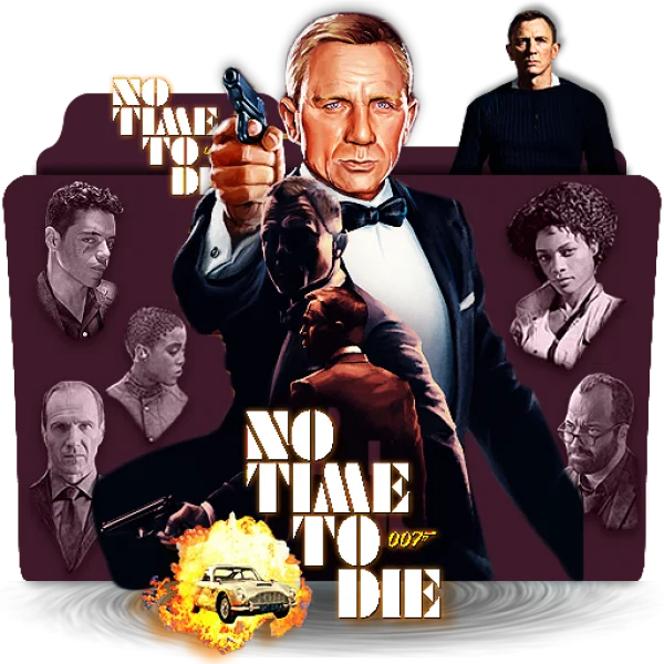 No Time To Die James Bond Movie Poster Icon PNG
