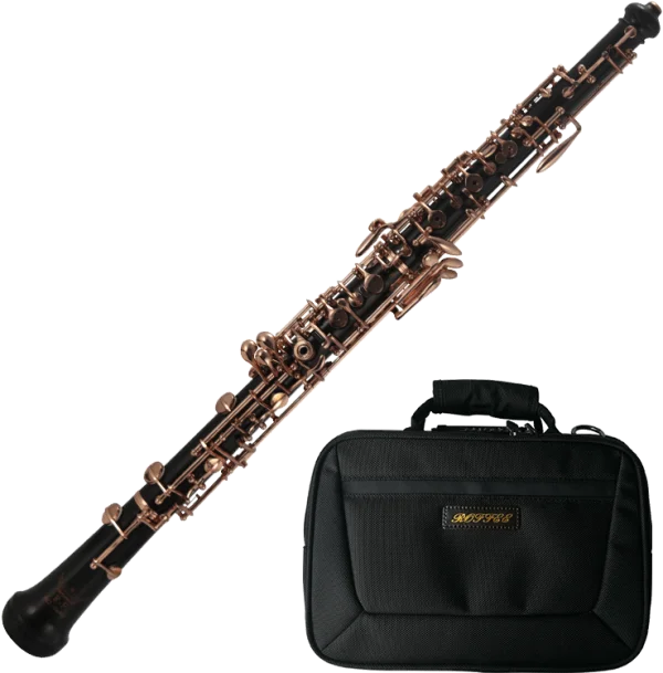 Oboe Musical Instrument with Case PNG Transparent Background