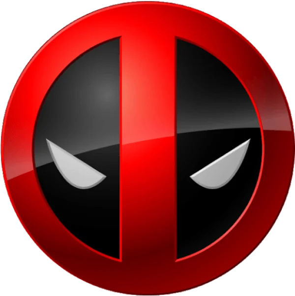 Deadpool Logo Red Icon Transparent Background