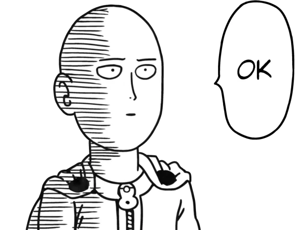 Saitama OK Meme Transparent PNG