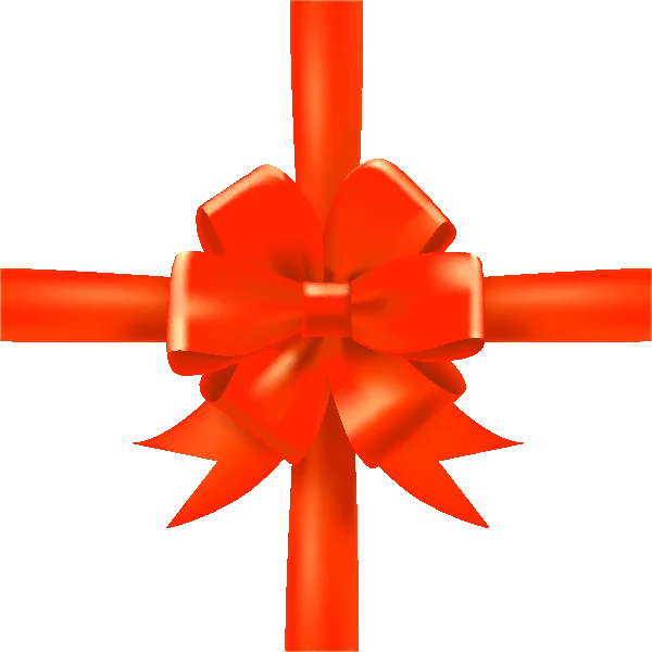 Red Gift Ribbon Bow Transparent PNG