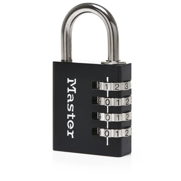 Black Combination Padlock PNG Transparent Background