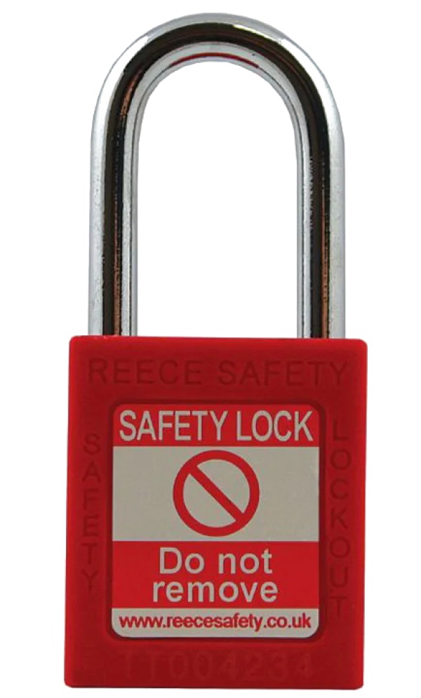 Red Safety Lockout Padlock PNG Transparent Background