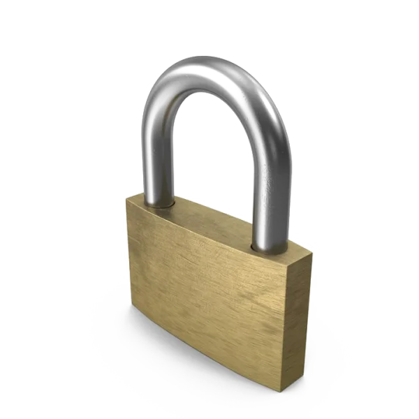 Brass Padlock PNG Transparent Background