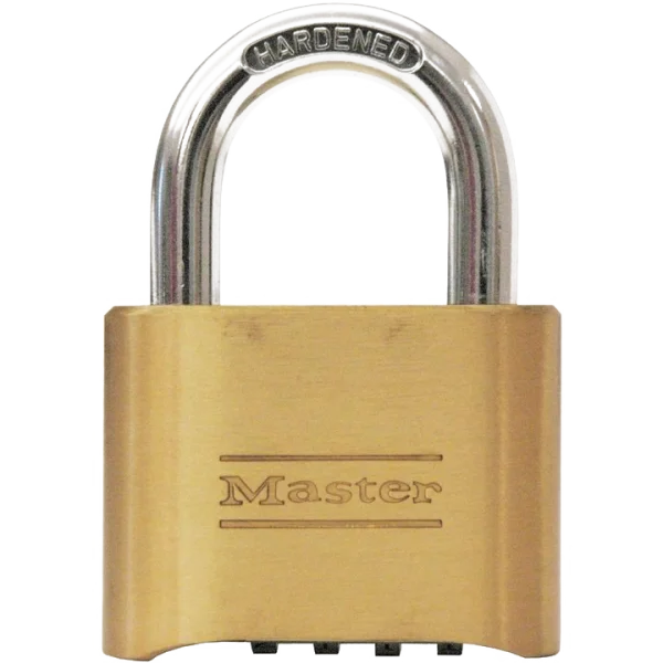 Brass Padlock with Hardened Shackle PNG Transparent Background