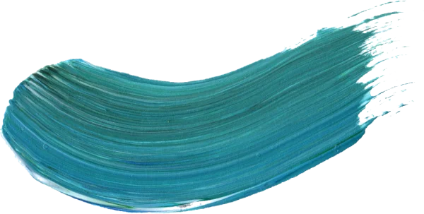 Teal Paint Brush Stroke PNG Transparent Background