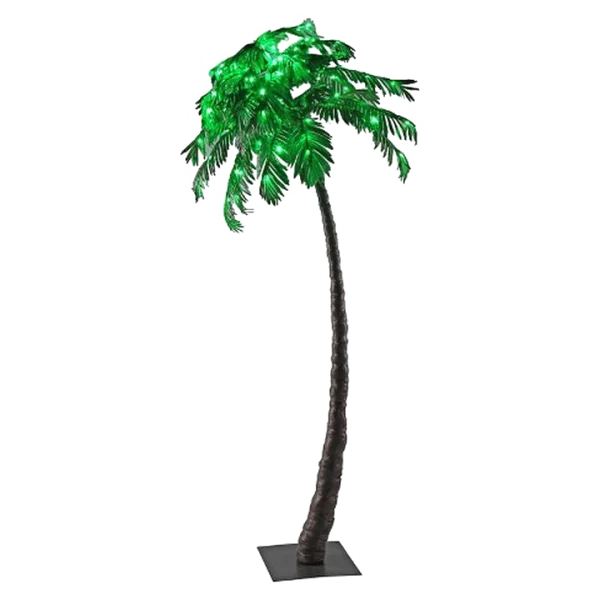 Decorative Lighted Palm Tree PNG Transparent Background