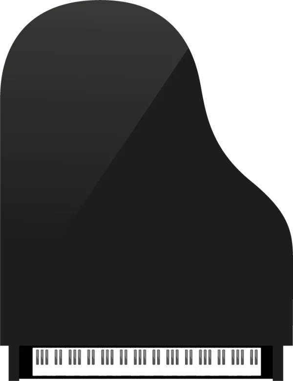 Black Grand Piano PNG Transparent