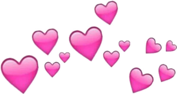 Pink Heart Emojis PNG Transparent Background