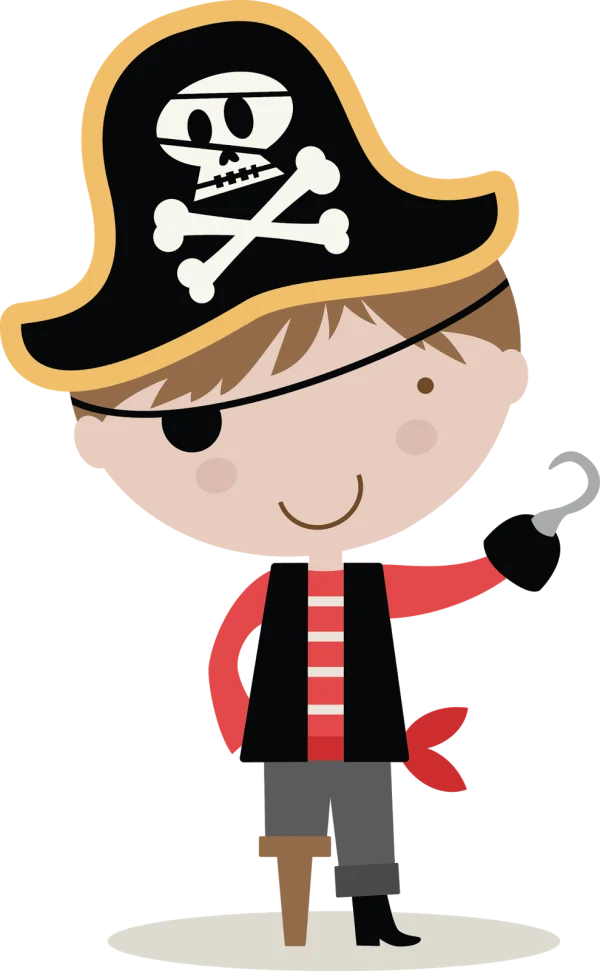 Cute Cartoon Pirate Boy PNG Transparent Background