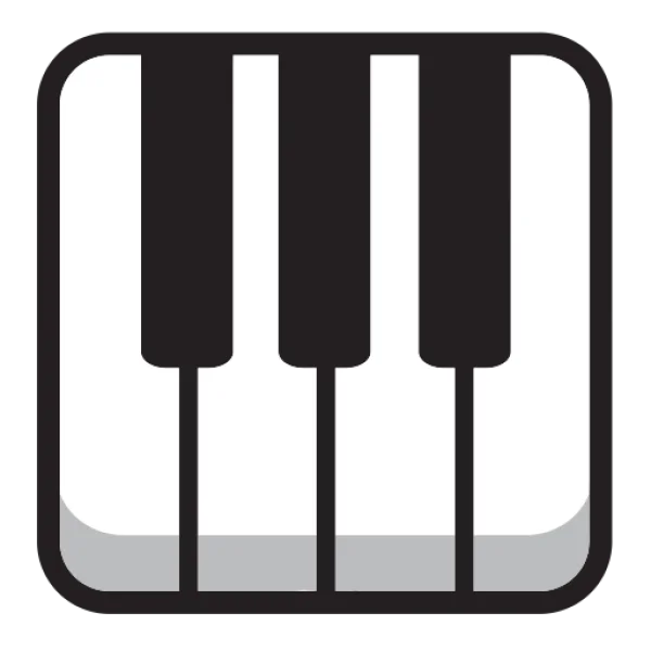 Piano Keyboard Icon PNG Transparent Background