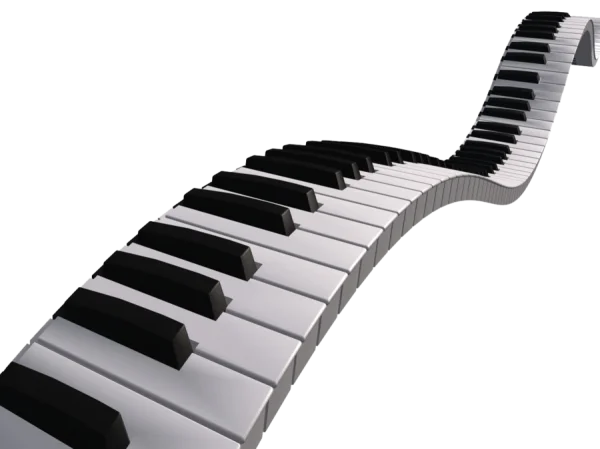Wavy Piano Keyboard PNG Transparent
