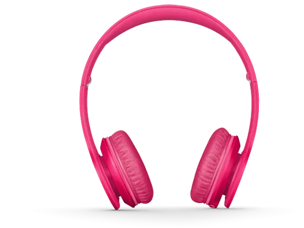 Pink On-Ear Headphones PNG Transparent Background