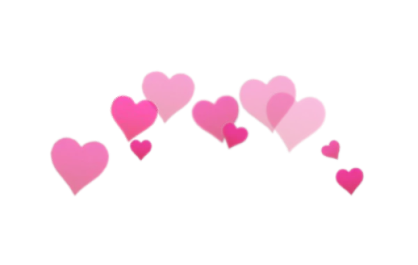 Pink Hearts PNG Transparent Background