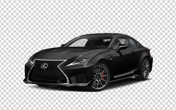 Black Lexus RC F Coupe PNG Transparent Background
