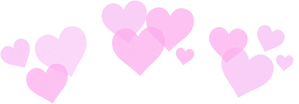 Pink Floating Hearts PNG Transparent
