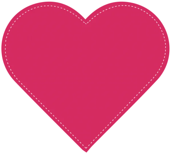 Pink Dashed Heart Sticker PNG Transparent Background