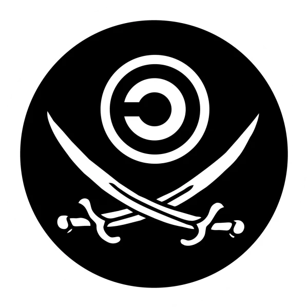 Pirate Symbol with Crossed Swords Icon PNG