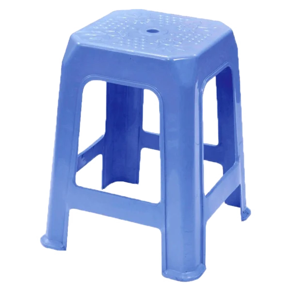 Blue Plastic Stool PNG Transparent Background