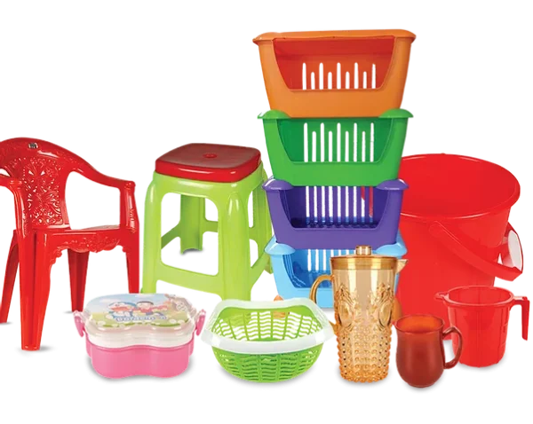 Colorful Plastic Household Items PNG Transparent